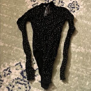 Zara Black and Sequin Bodysuit Women’s size M